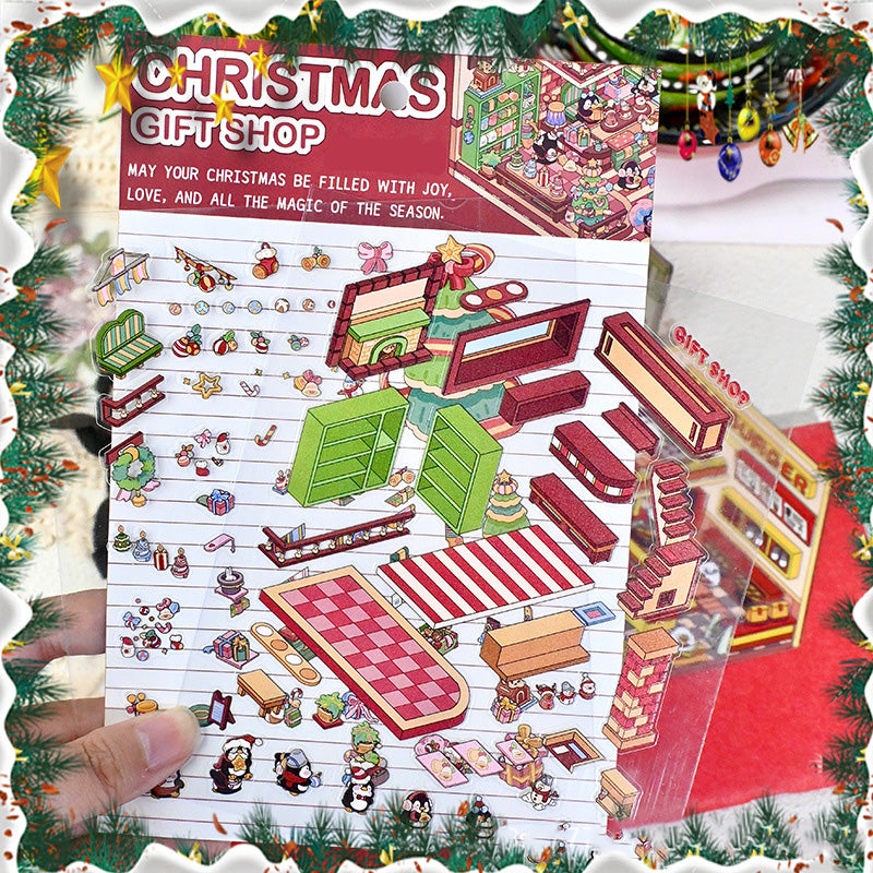 Celebrate the season with our interactive Christmas card! Enjoy designing your own festive scene using our charming 3D stickers. Ideal for sending love to family and friends! Special offer: get 4 sets for just $9.99 or go big with 10 sets at $19.99, all shipped free!