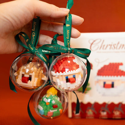 Celebrate the holidays creatively with our holiday building blocks set! Assemble a Christmas tree, Santa Claus, snowman, and reindeer while using the included globes as decorations or portable keychains. Fun for all ages this season!